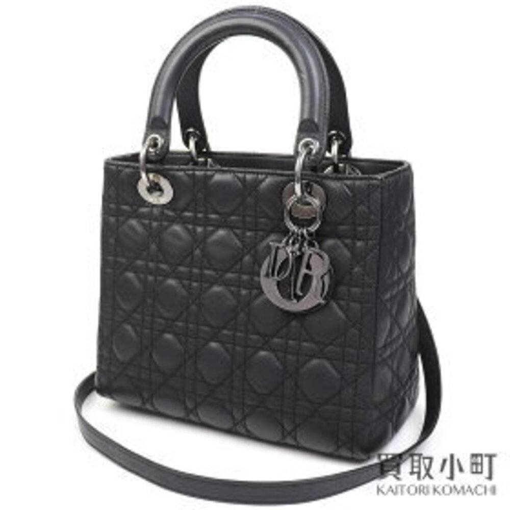 Dior Lady Classic Handbag Cannage Stitch Leather Hardware Shoulder Bag LADYDIOR